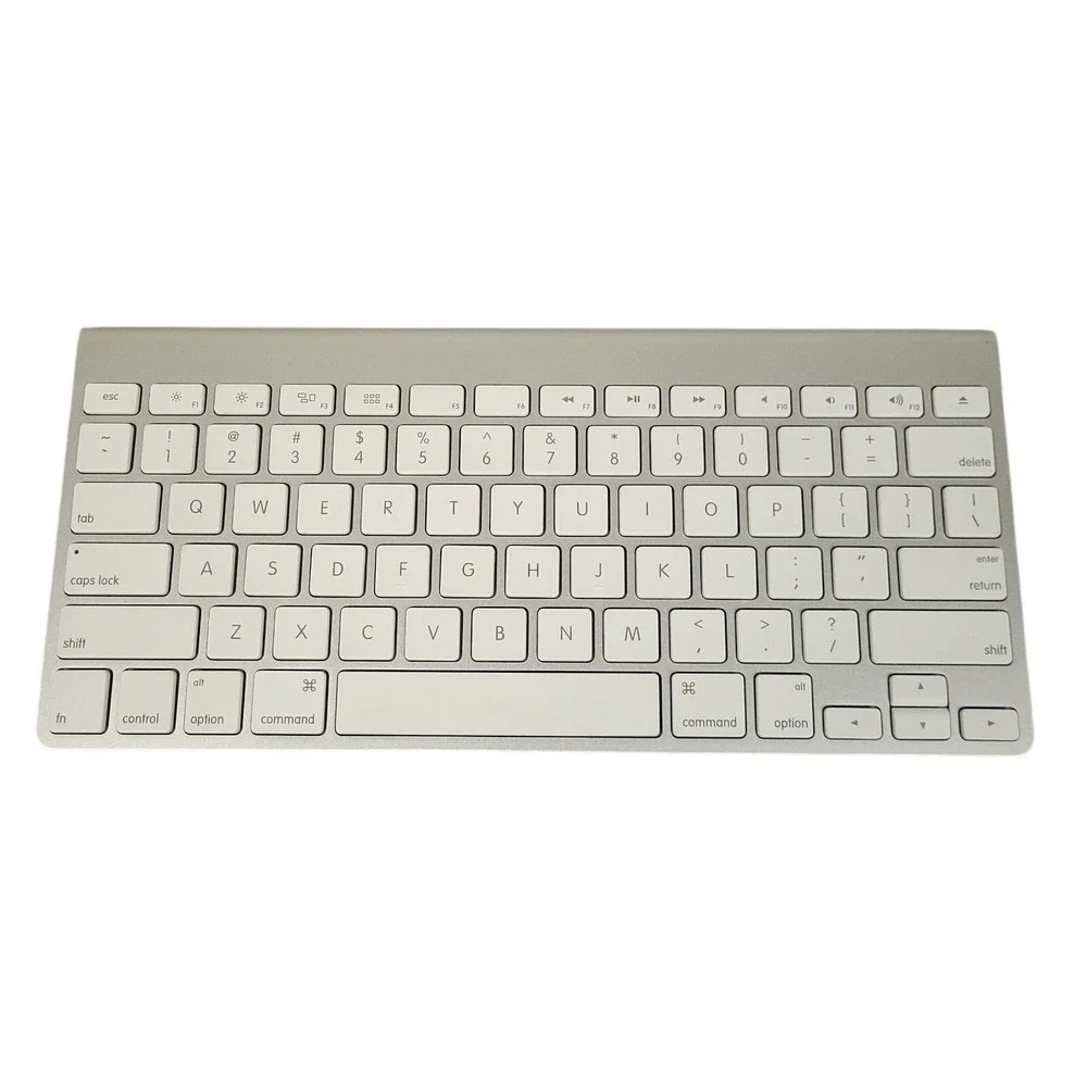 Apple A1314 Wireless Bluetooth Keyboard Mac OEM Aluminum Silver White Tested